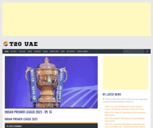 T20.ae(ILT20 Official Fan Website) Screenshot