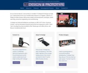 T2Design.com(Product design & prototypes for inventions and new products) Screenshot