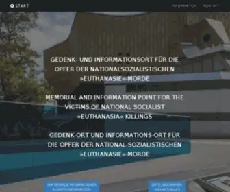 T4-Denkmal.de(Gedenk- und Informationsort für die Opfer der nationalsozialistischen ›Euthanasie‹) Screenshot