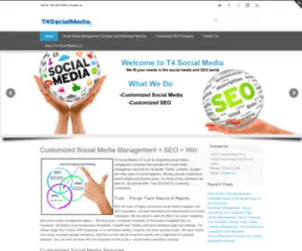 T4Socialmedia.com(Social Media Management SEO Company & Marketing Agency) Screenshot