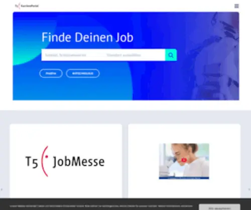 T5-Karriereportal.de(Jobportal für Stellenangebote aus Healthcare) Screenshot