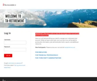 TA-Retirement.com(Transamerica Retirement Solutions) Screenshot