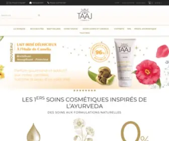 Taaj.com(Premiers soins cosmétiques inspirés de l'Ayuveda) Screenshot