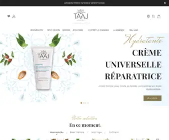 Taaj.fr(Premiers soins cosmétiques inspirés de l'Ayuveda) Screenshot