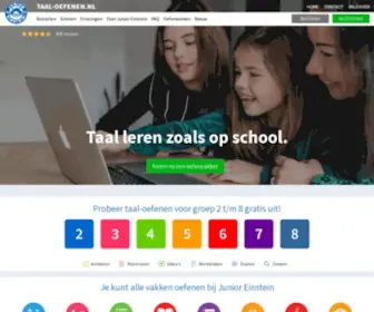 Taal-Oefenen.nl(Online taal/spelling oefenen groep 2 t/m 8) Screenshot