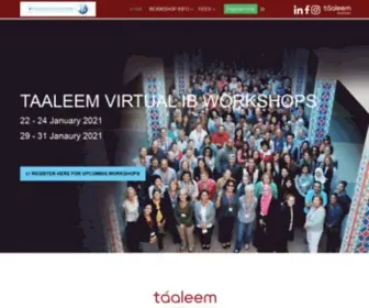 Taaleemibworkshops.com(Taaleem is one of the largest and preferred providers of International Baccalaureate (IB)) Screenshot