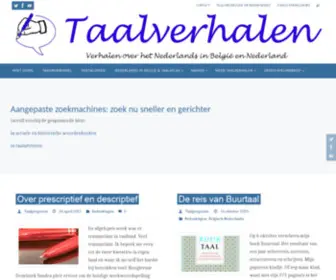 Taalverhalen.be(Verhalen over het Nederlands in België) Screenshot