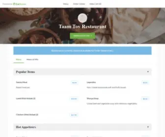 Taamtovrestaurant.com($metaTags.getDescription }}) Screenshot