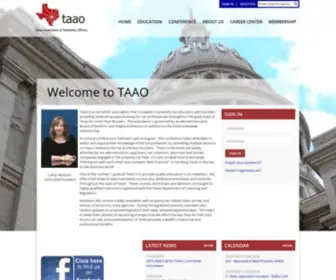 Taao.org(Texas Association of Assessing Officers) Screenshot