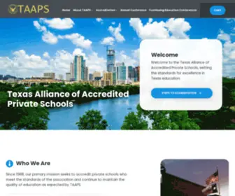 Taaps.org(Texas Alliance of Accredited Private Schools) Screenshot