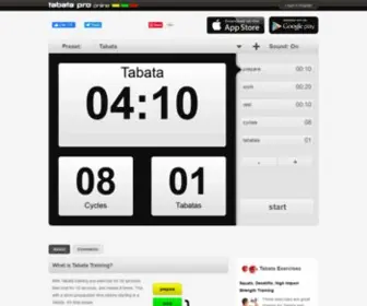 Tabatatimer.com(SimpleTouch) Screenshot