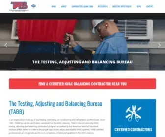 Tabbcertified.org(Testing, Adjusting and Balancing Bureau) Screenshot