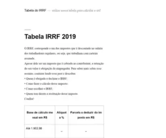 Tabeladeirrf.com.br(Utilize nossa tabela para calcular o irrf) Screenshot