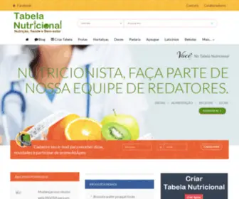 Tabelanutricional.com.br(Tabela de Valor Nutricional dos Alimentos) Screenshot