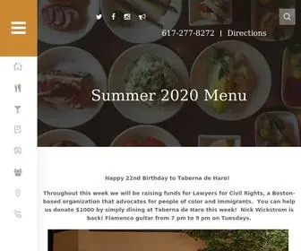 Tabernaboston.com(Summer 2020 Menu Summer 2020 Menu) Screenshot