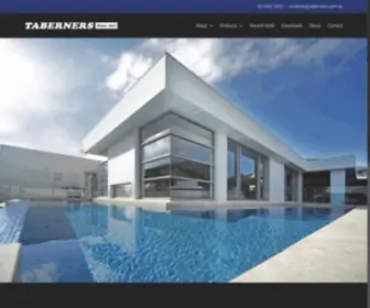 Taberners.com.au(Aluminium Windows and Doors) Screenshot