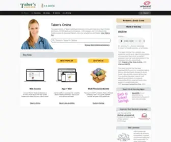 Tabers.com(Taber’s Medical Dictionary Online) Screenshot