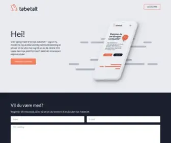 Tabetalt.no(Nettbutikkleverandør) Screenshot