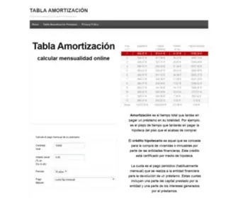 Tabla-Amortizacion.es(Calcular amortización de su hipoteca o préstamo de coche online ( + tabla amortización excel)) Screenshot