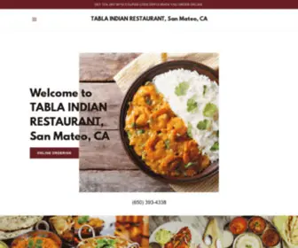 Tablasanmateo.com(TABLA INDIAN RESTAURANT) Screenshot