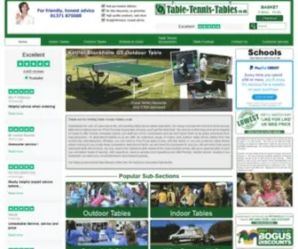 Table-Tennis-Tables.co.uk(Table Tennis Tables from the best manufacturers) Screenshot