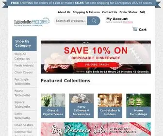 Tableclothsfactory.com(High Quality Table Linens at Wholesale Price) Screenshot