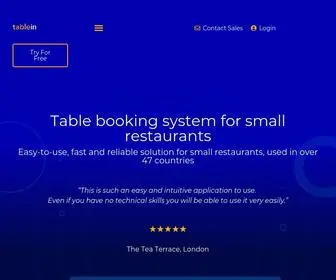 Tablein.com(Table Booking System For Small Restaurants (recommended)) Screenshot