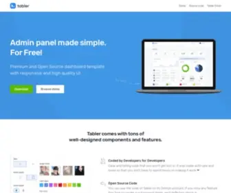 Tabler.io(Premium dashboard template with responsive and high quality UI) Screenshot