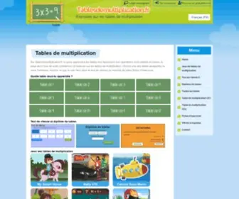Tablesdemultiplication.fr(Les tables de multiplication sur) Screenshot