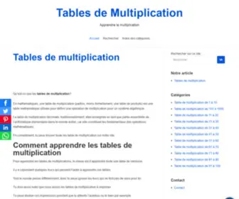 Tablesdemultiplication.org(Tables de multiplication) Screenshot