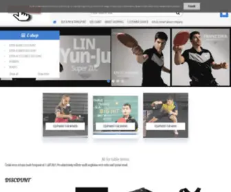 Tabletennisshop.eu(Table tennis shop EU) Screenshot