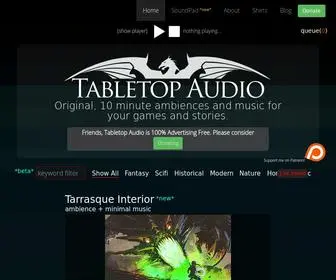 Tabletopaudio.com(Tabletop Audio) Screenshot