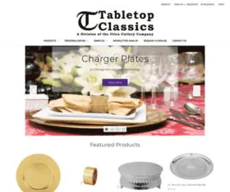 Tabletopclassics.com(Charger plates) Screenshot