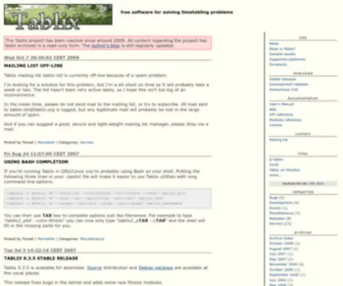 Tablix.org(Free software for solving timetabling problems) Screenshot