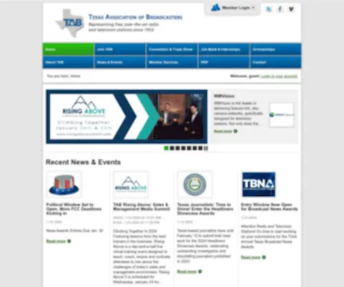 Tab.org(Texas Association of Broadcasters) Screenshot