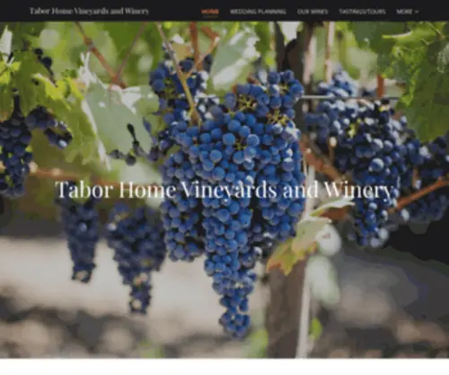 Taborwines.com(Tabor Home Vineyards and Winery) Screenshot