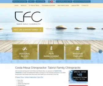 Tabrizi-Chiropractic.com(Chiropractor Costa Mesa) Screenshot