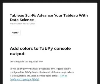 Tabscifi.com(Tableau Sci) Screenshot