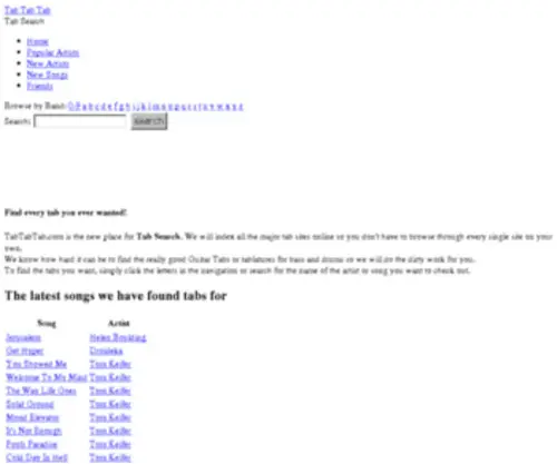 TabTabTab.com(Tab Search) Screenshot