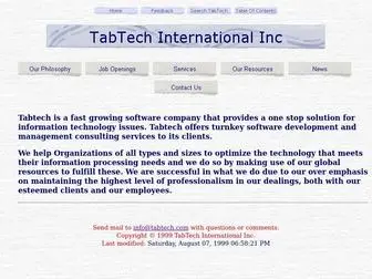 Tabtech.com(TabTech International Inc) Screenshot