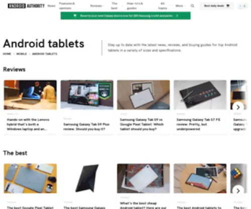 Tabtimes.com(Android tablets coverage on Android Authority) Screenshot