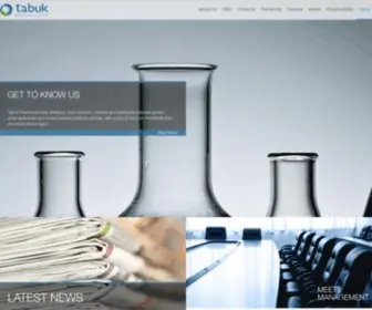 Tabukpharmaceuticals.com(Tabuk Pharmaceuticals) Screenshot
