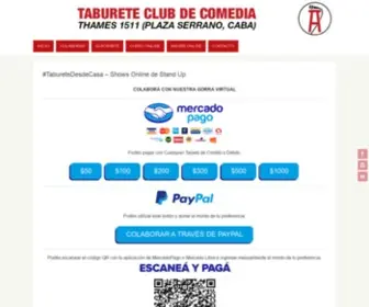 Taburetecomedia.com.ar(Taburete es el Principal Club de Comedia del País) Screenshot