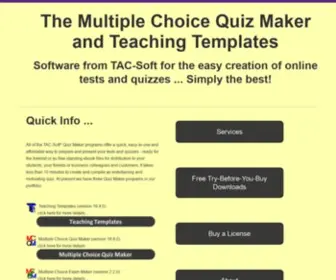 Tac-Soft.com(Award-winning software to help you create your own interactive exercises) Screenshot