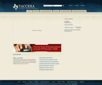 Taccrra.net(Texas Association of Child Care Resource and Referral Agencies) Screenshot