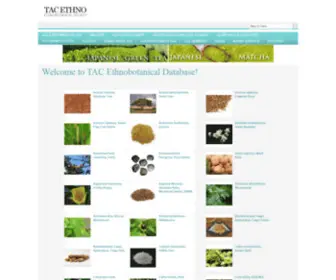 Tacethno.com(TAC Ethnobotanical Database) Screenshot