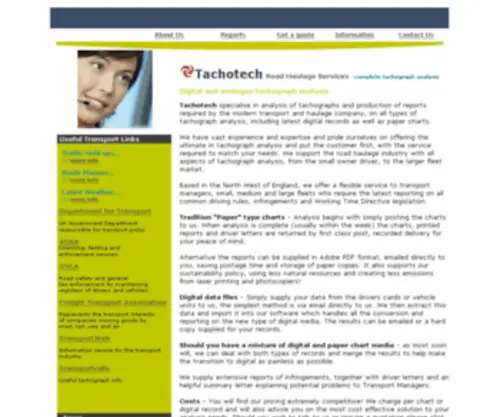 Tachotech.co.uk(Digital tachograph analysis) Screenshot