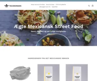 Tacokongen.dk(Webshop for ægte mexicansk madlavning) Screenshot