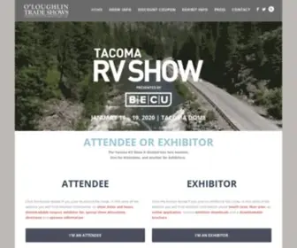 Tacomarvshow.com(The 38th Annual Tacoma RV Show) Screenshot