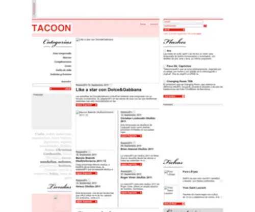 Tacoon.com(Tacón) Screenshot